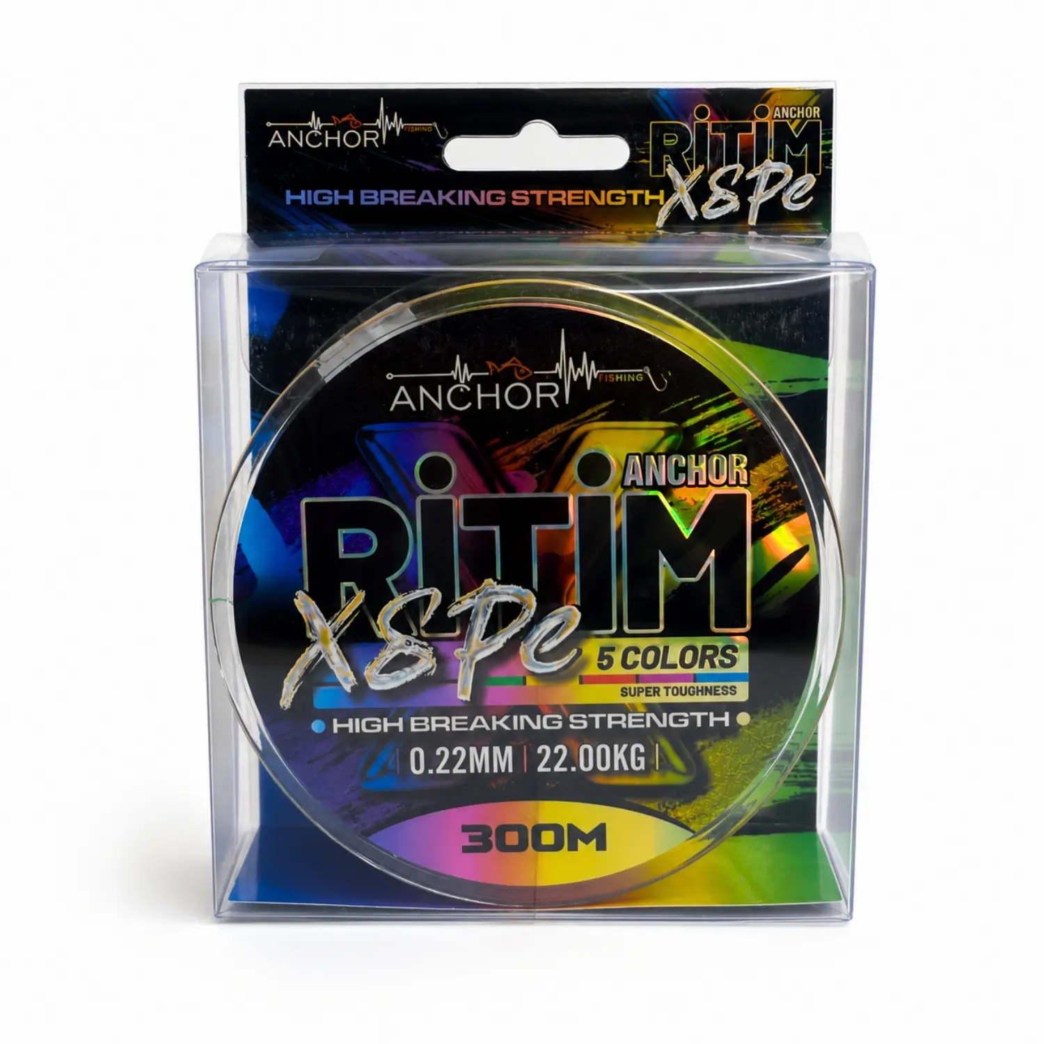 İp Örgü Misina – 8 Kat – Anchor Ritim X8 – 300mt – Ebruli – 0.22mm