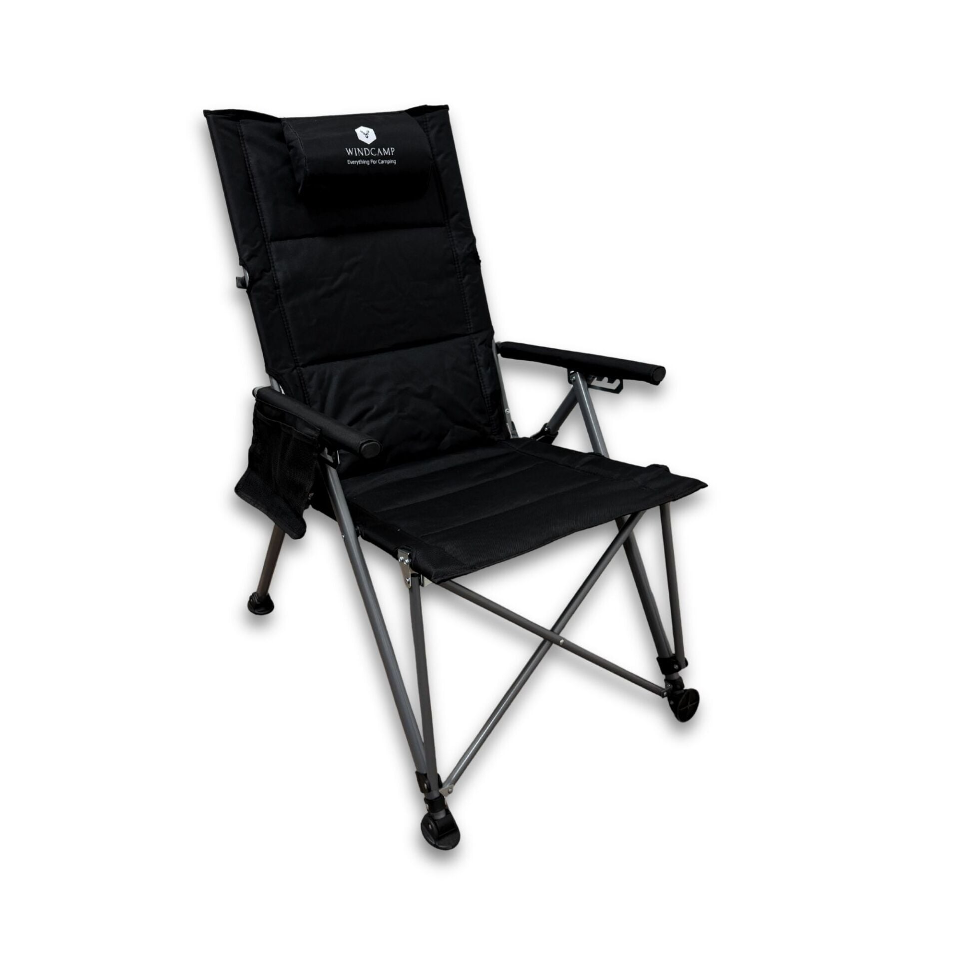 Windcamp KATLANIR KAMP SANDALYESİ PREMIUM - SIRT AYARLANABİLİR - SİYAH