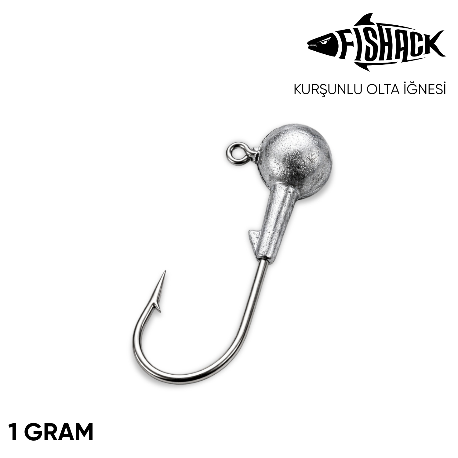 Fishack Jighead – Zoka – Kurşunlu Olta İğnesi – Gümüş – 1 gr