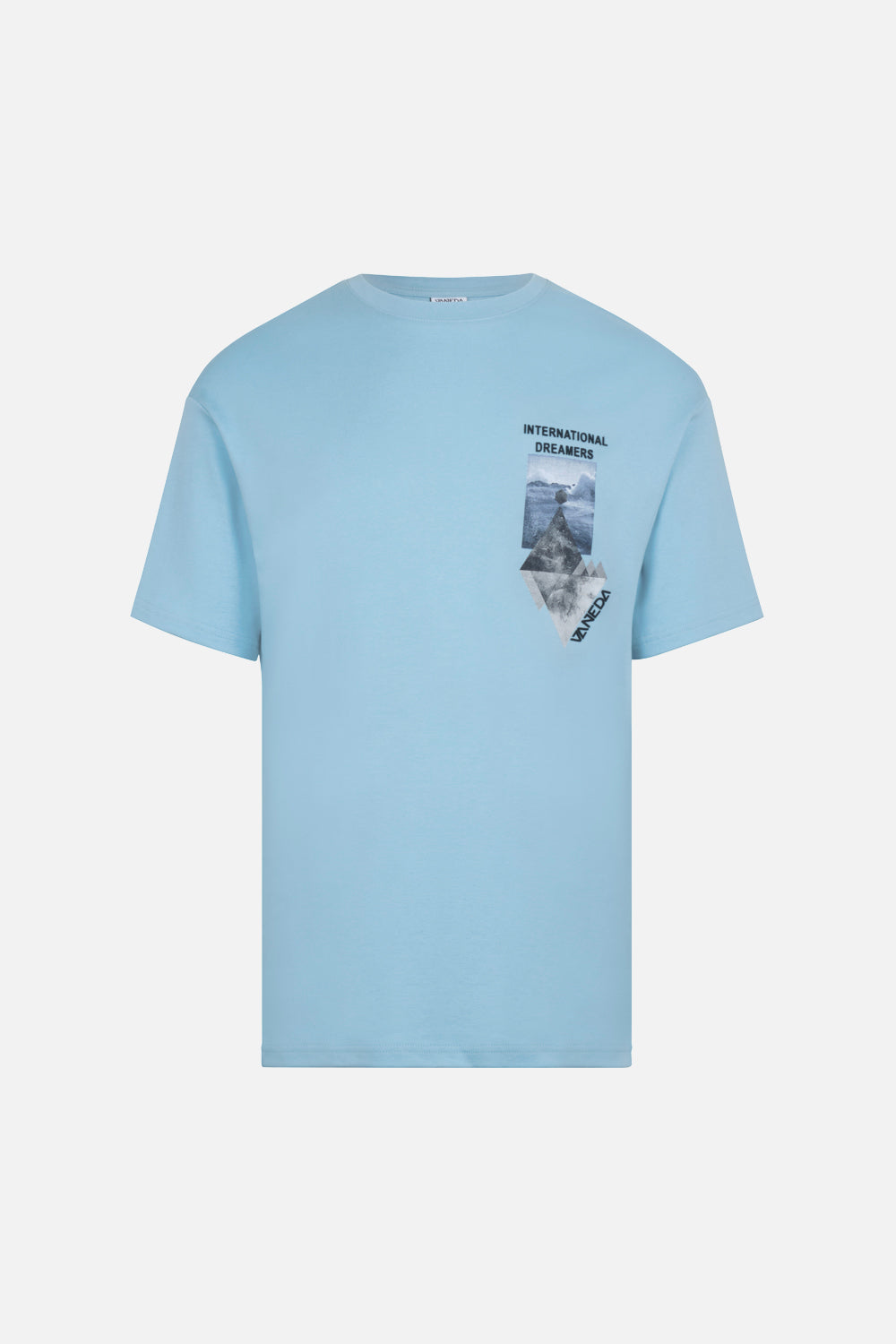 Vaneda OVERSIZED FIT DREAMER ERKEK TSHIRT MAVI