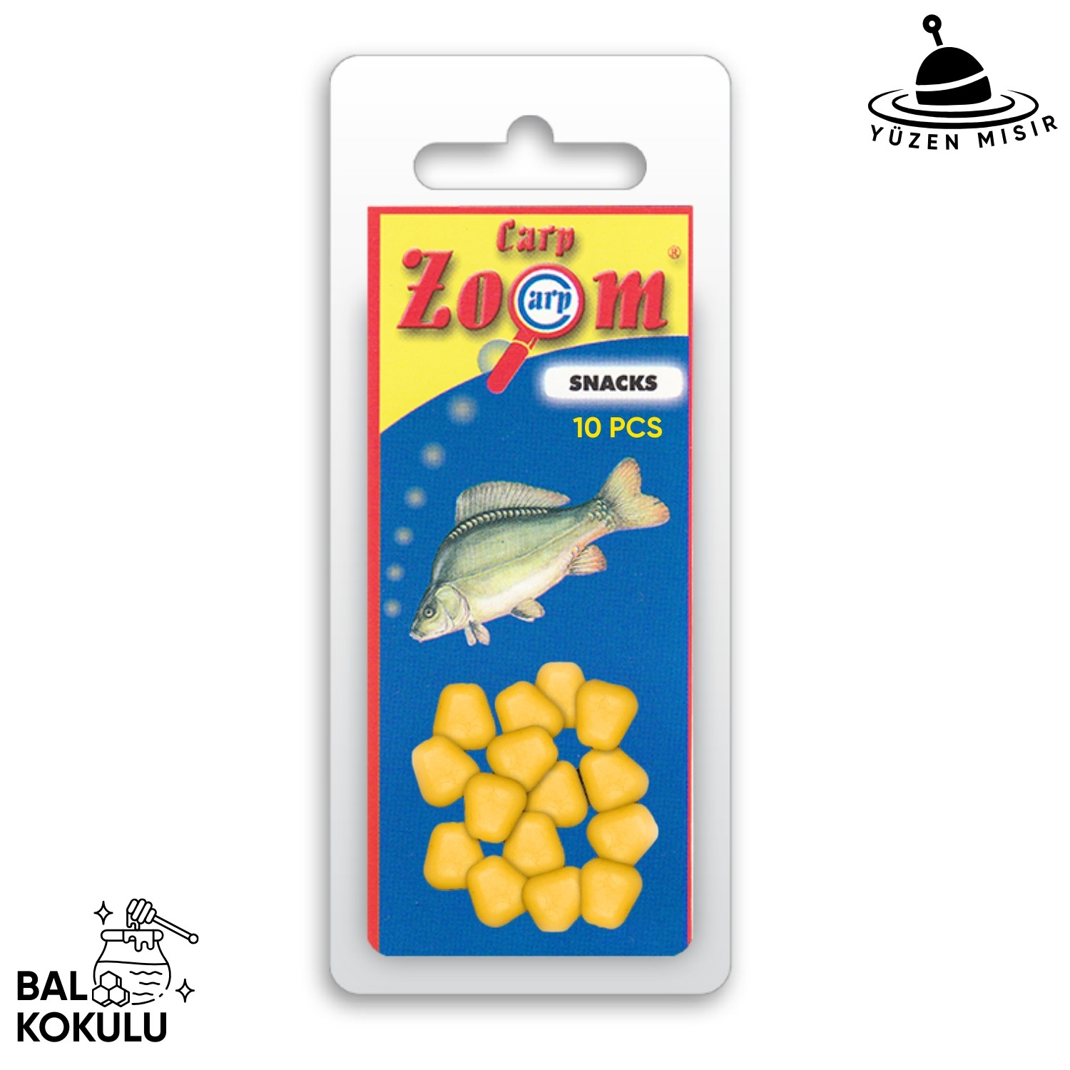 CARPZOOM Yüzen Silikon Mısır Yem – Yüzen Sazan Mısırı – Mini – 10 Adet – Bal Kokulu