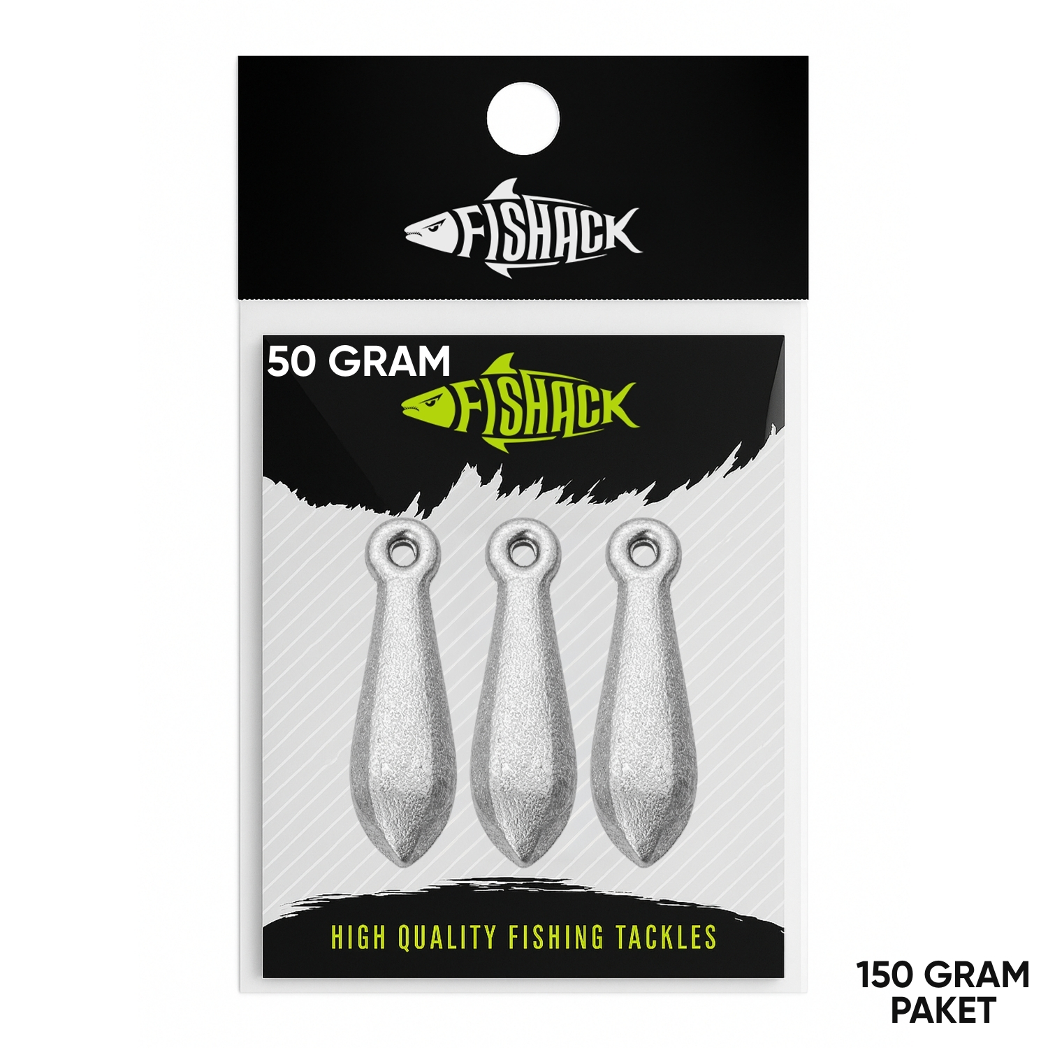 Fishack Armut Kurşun – Dip Olta Kurşunu – 50gr – (150gr Paket)