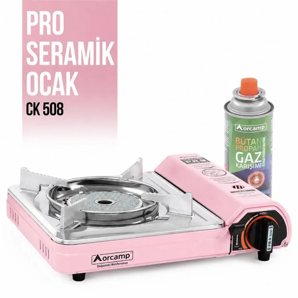 Orcamp Tekli Portatif Pro Seramik Ocak – Orcamp – Pembe (CK-508)