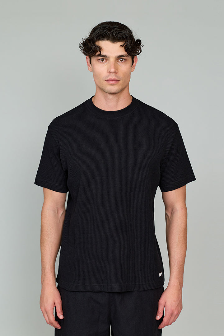 Vaneda Waffle Tee T-Shirt Siyah
