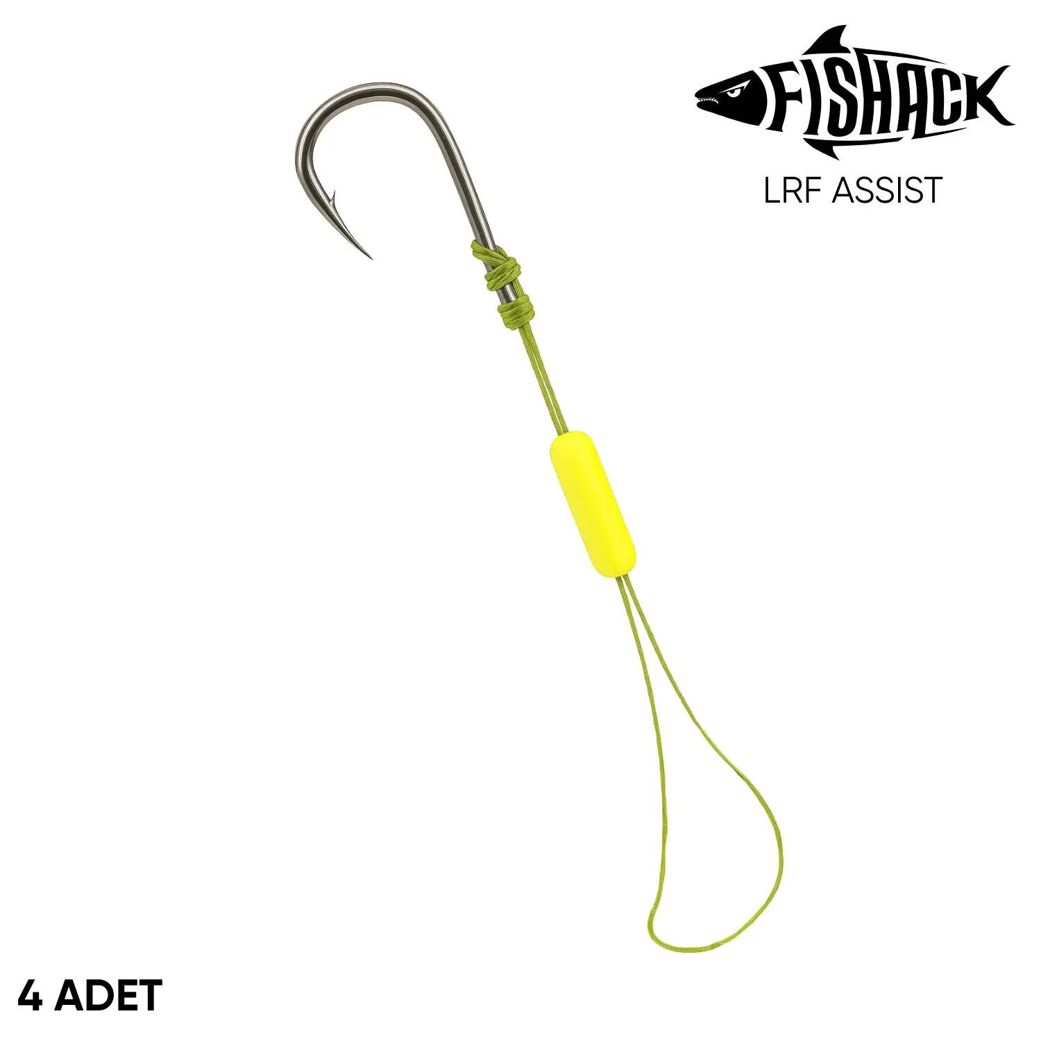 Fishack LRF Assist İğne – İpli LRF Hırsız İğnesi – Stoperli – 4 Adet – Fishack