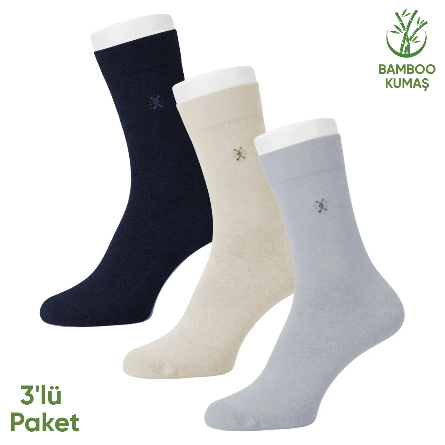Pro Çorap Bambu Erkek Soket Çorabı – 3 Çift – Dikişsiz – Gori -17135 – Set 4