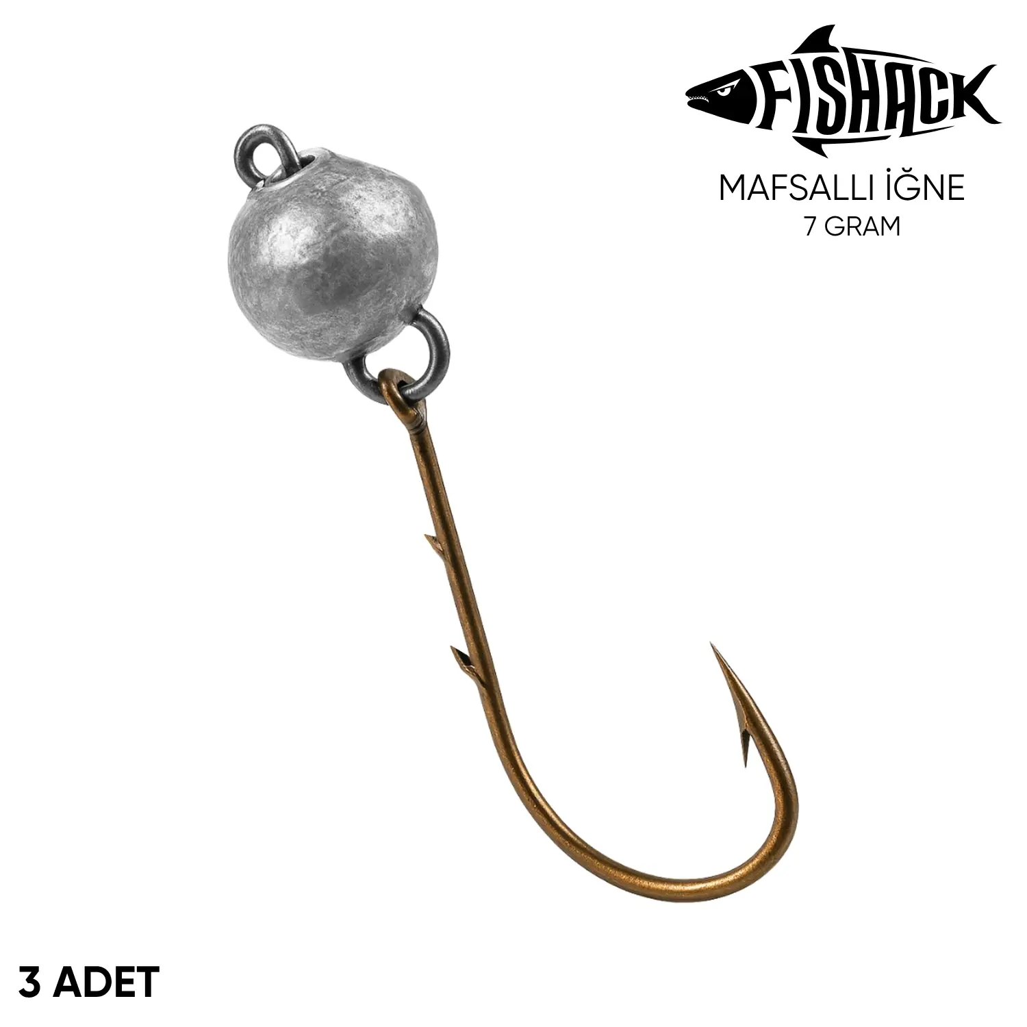 Mafsallı Jighead – Hareketli Kurşunlu İğne – Fishack – 7 Gram – 3’lü Paket