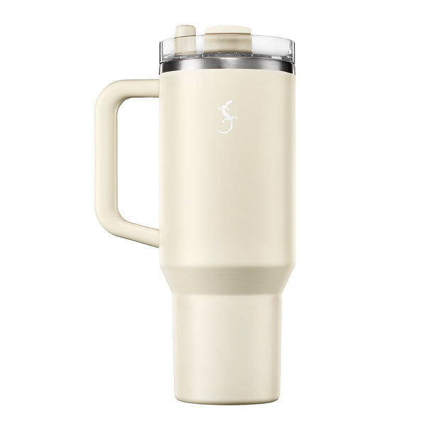 Lurch - “Big Cup” 1.2 L Fildişi, Paslanmaz Çelik Termos - Uzatılabilir Pipetli, Çift Cidarlı, Sızdırmaz - 270974