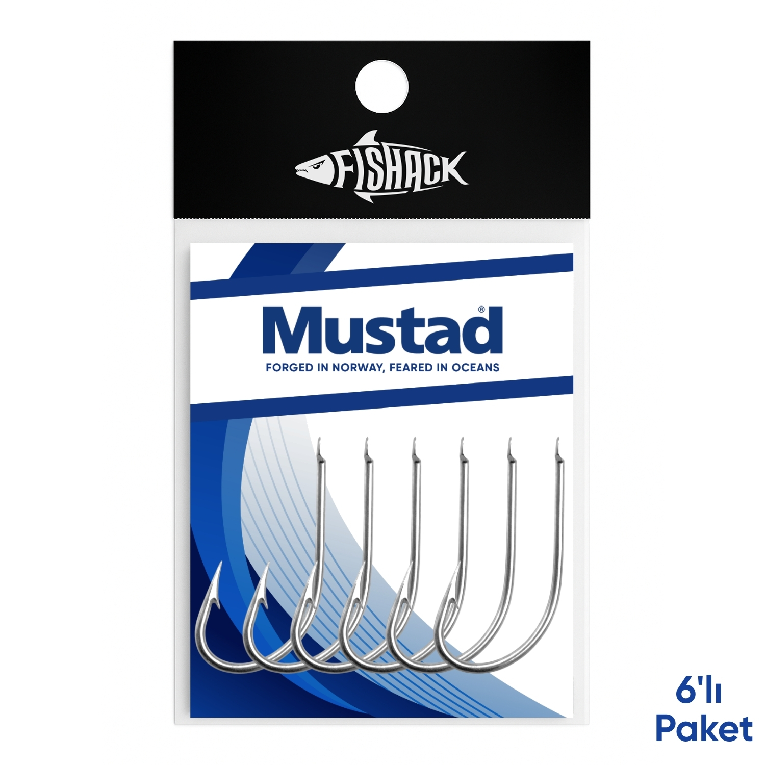 Mustad Olta İğnesi – Mustad – 2310 – Krom – No: 2 (6’lı Paket)