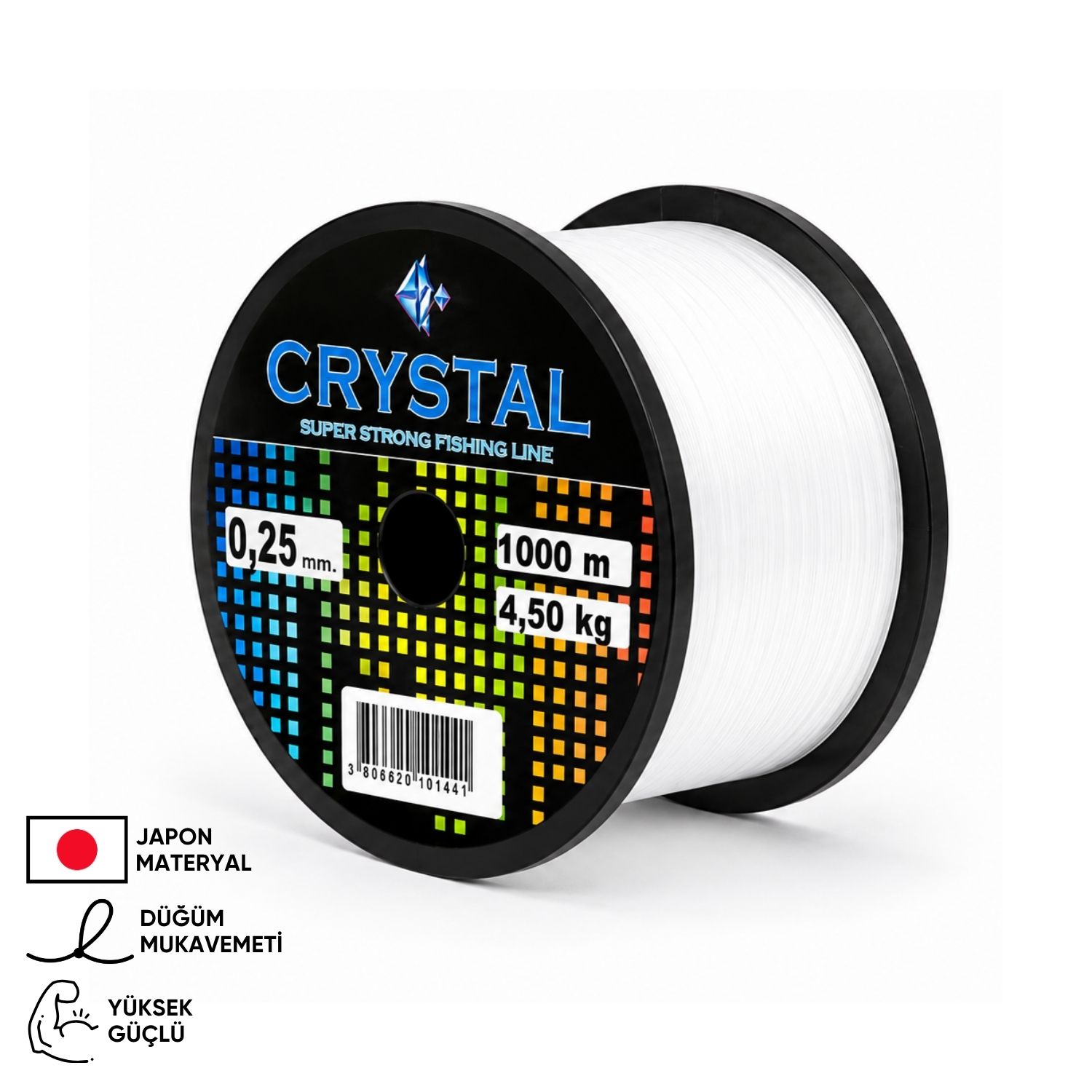 Crystal 1000 MT Bobin Misina – Crystal – Şeffaf – Ekstra Güçlü – 0,20 MM