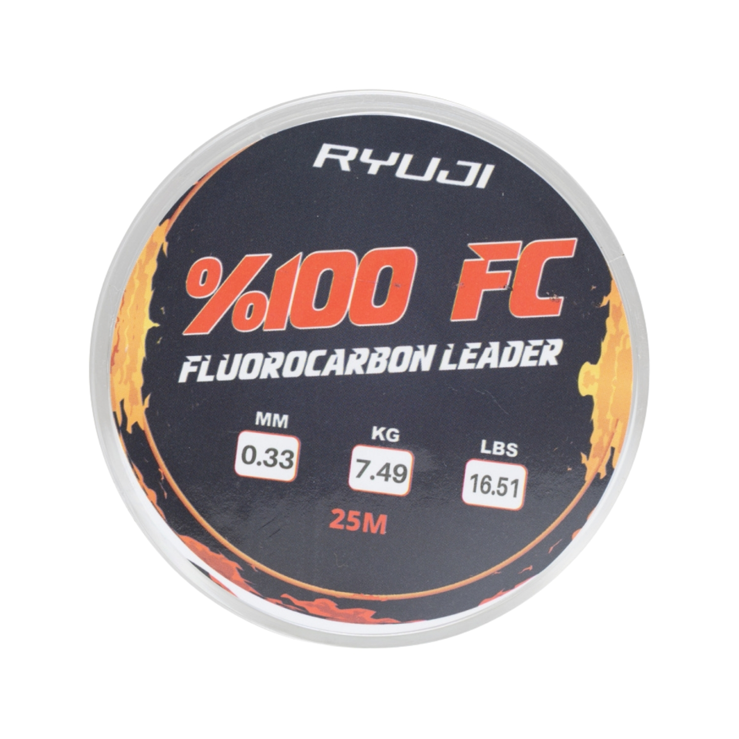 Ryuji Fluorocarbon Lider Misina – Ryuji Leader – 25 mt – 0,33mm