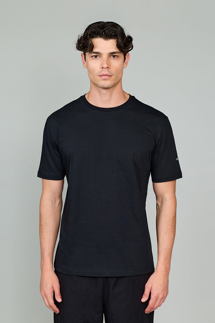 Vaneda Vany Erkek Regular Fit Bisiklet Yaka T-Shirt Siyah