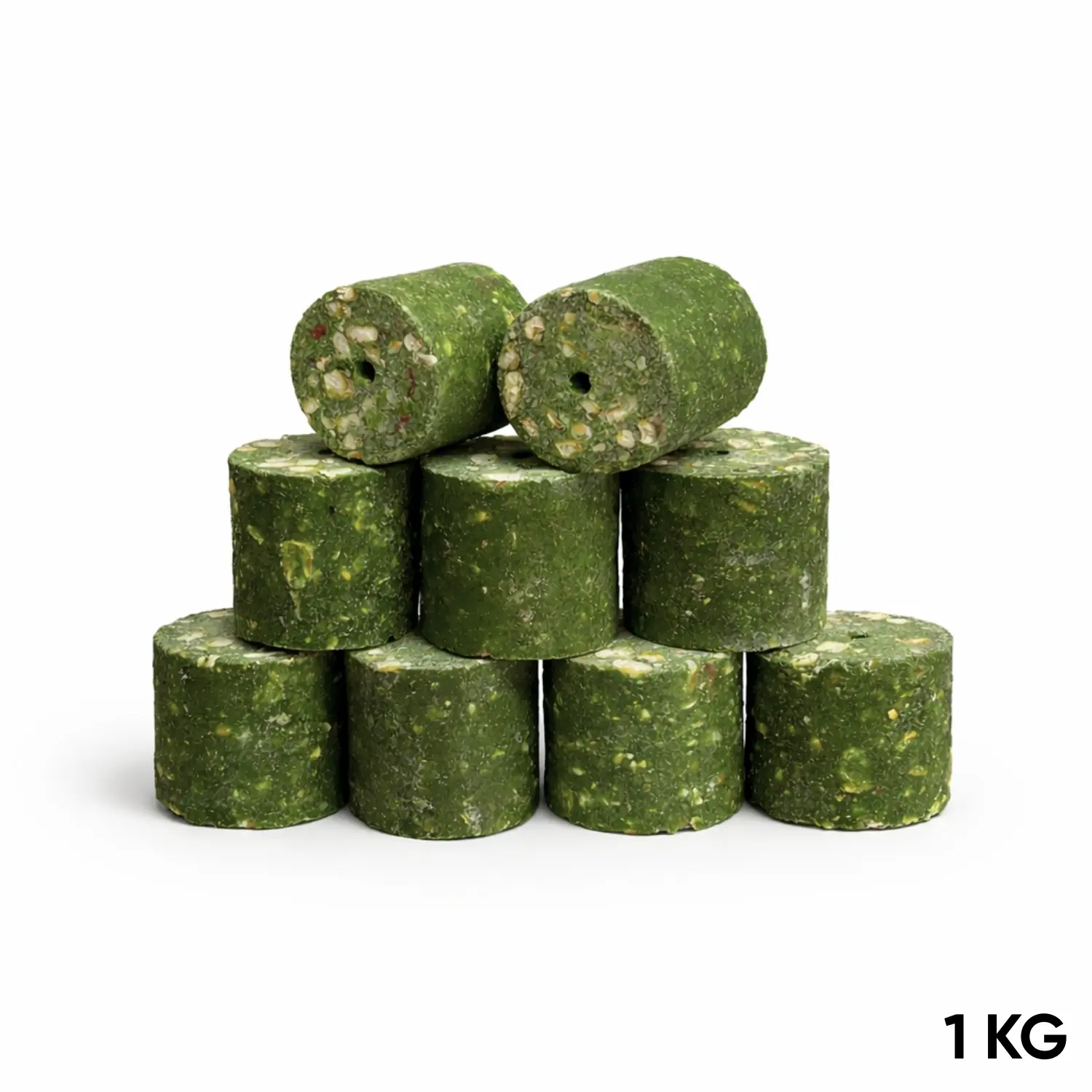 Sazan Yemi – Delikli Küspe – Mısır – Silindir – Yeşil – 1 KG Paket