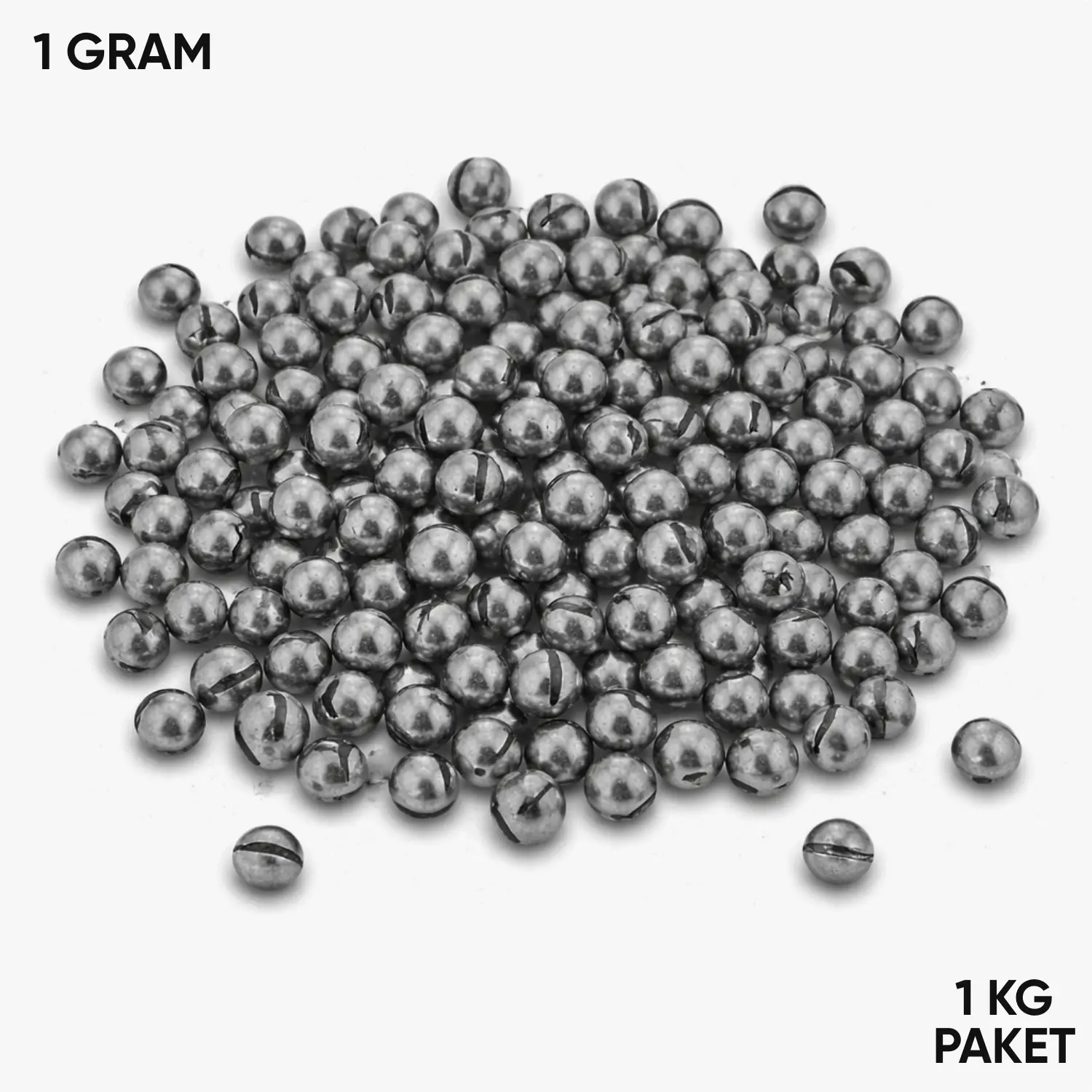 Kıstırma Yarma Kurşun – Kesikli Olta Kurşunu – 1 Gram (1 KG)