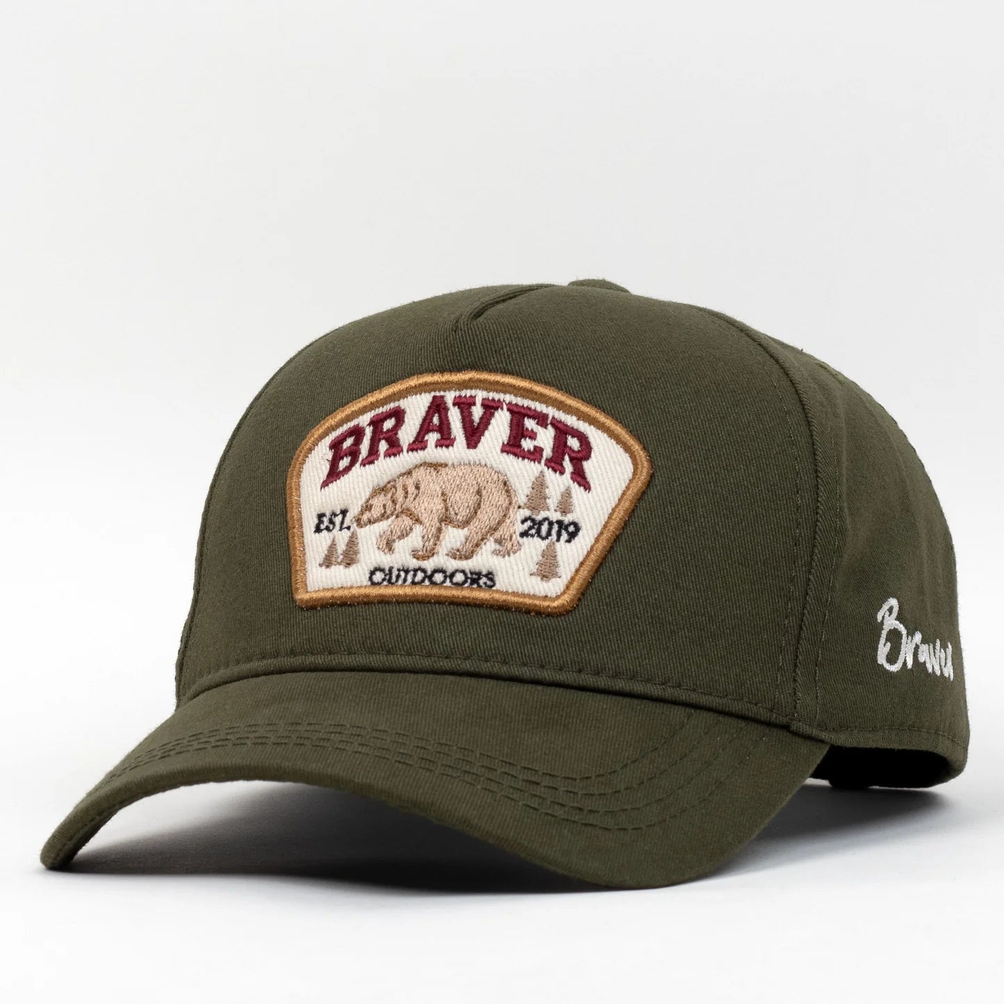 Braver Outdoors Nakışlı Gabardin Şapka - Haki