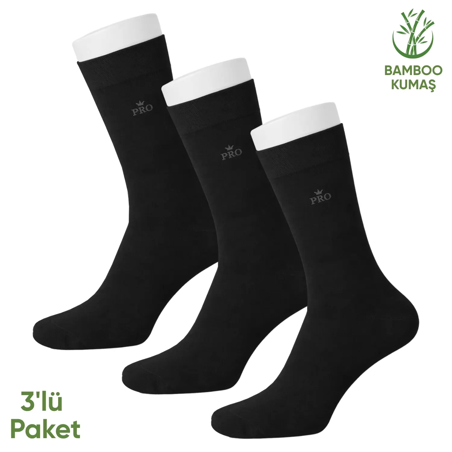 Pro Çorap Bambu Erkek Soket Çorap – 3 Çift – Dikişsiz – Biga – 17619 – Set 3