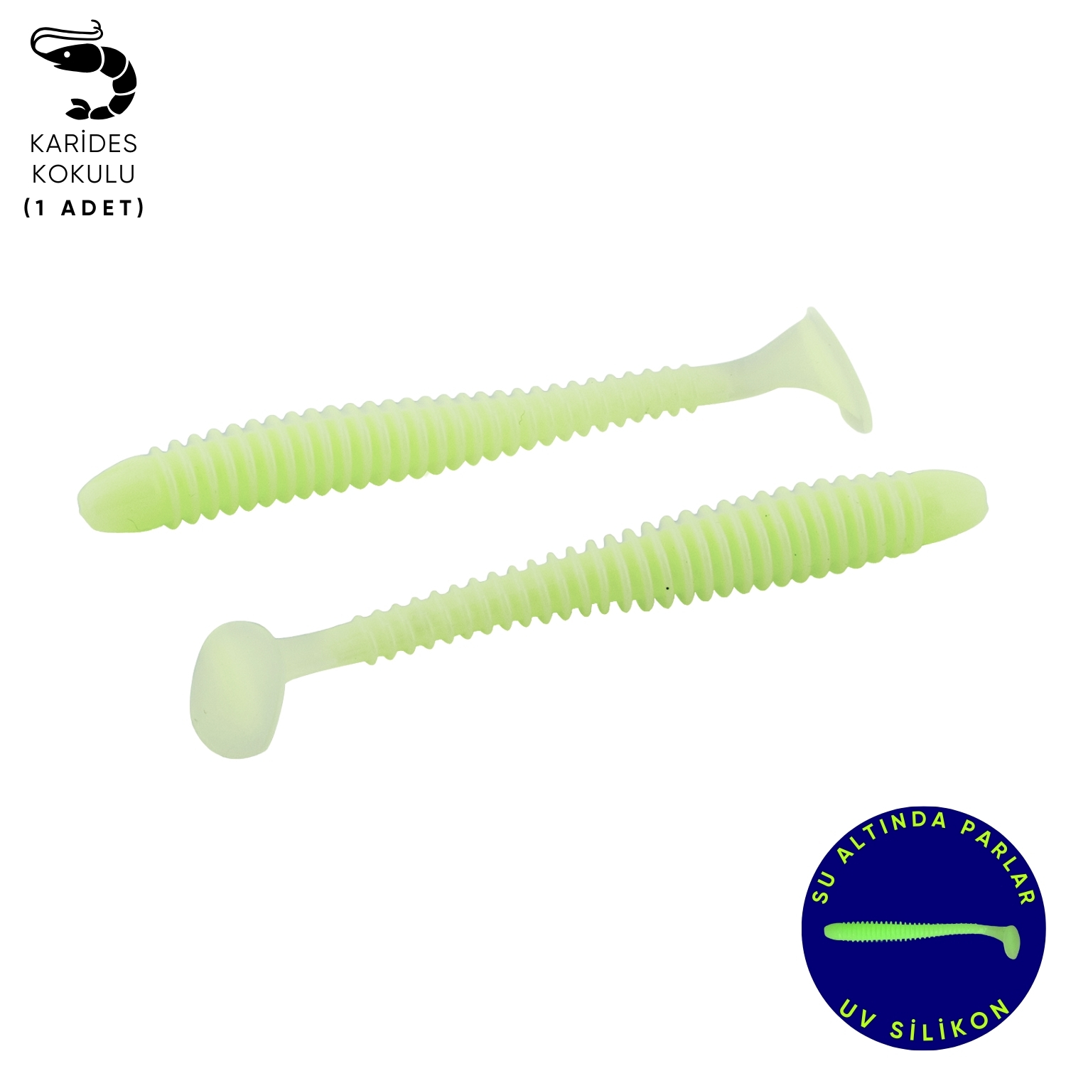 Silikon Kurt Yem – 4,2g 105mm – Turna/Levrek Silikonu – 1 Adet – Glow