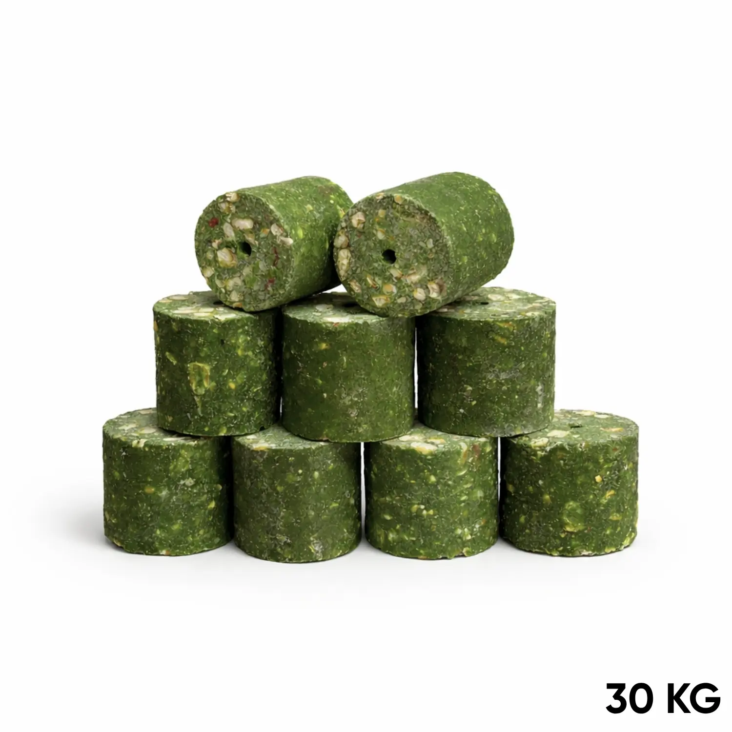 Sazan Yemi – Delikli Küspe – Mısır – Silindir – Yeşil – 30 Kg Paket