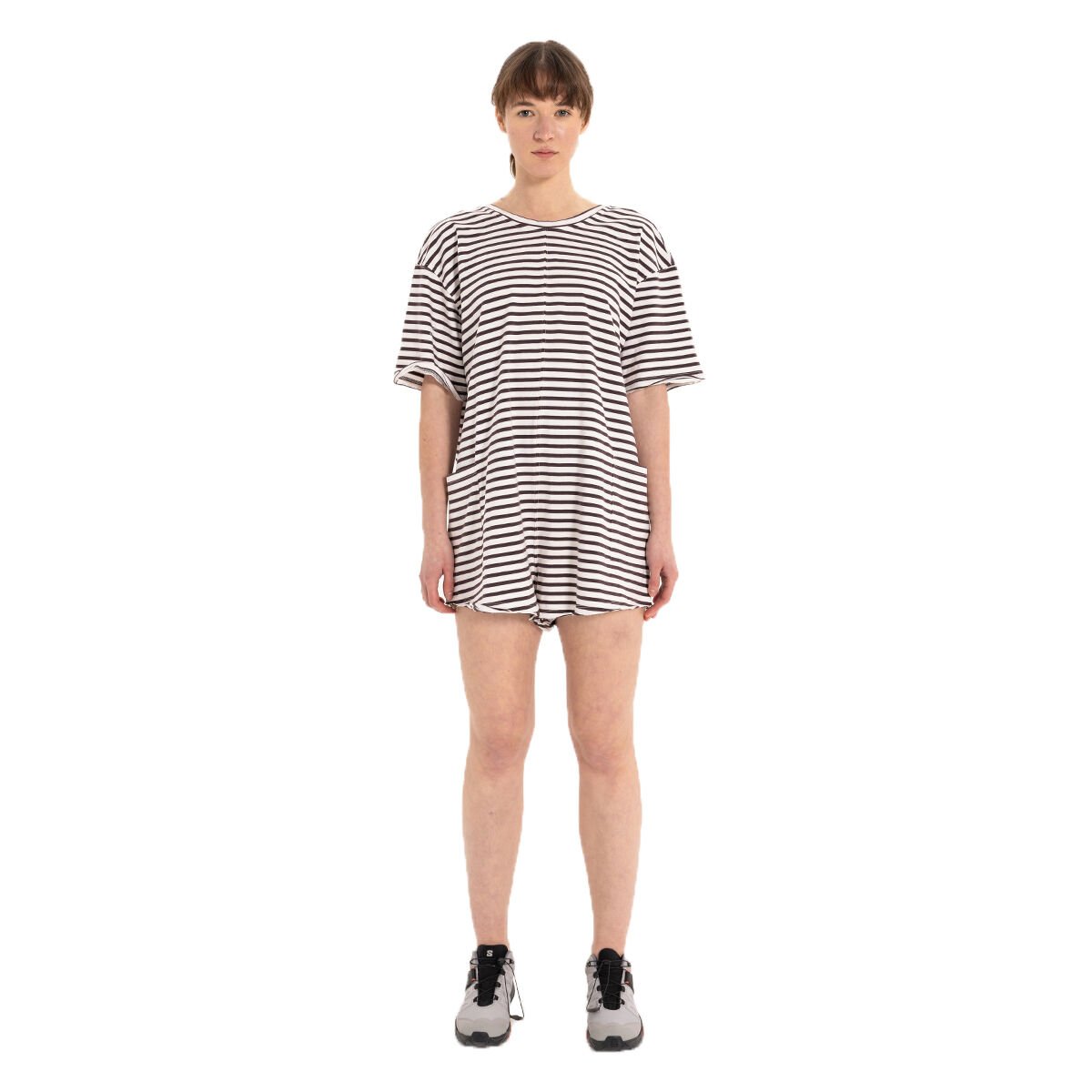 Inguz Stripe %100 Pamuk Şort Tulum