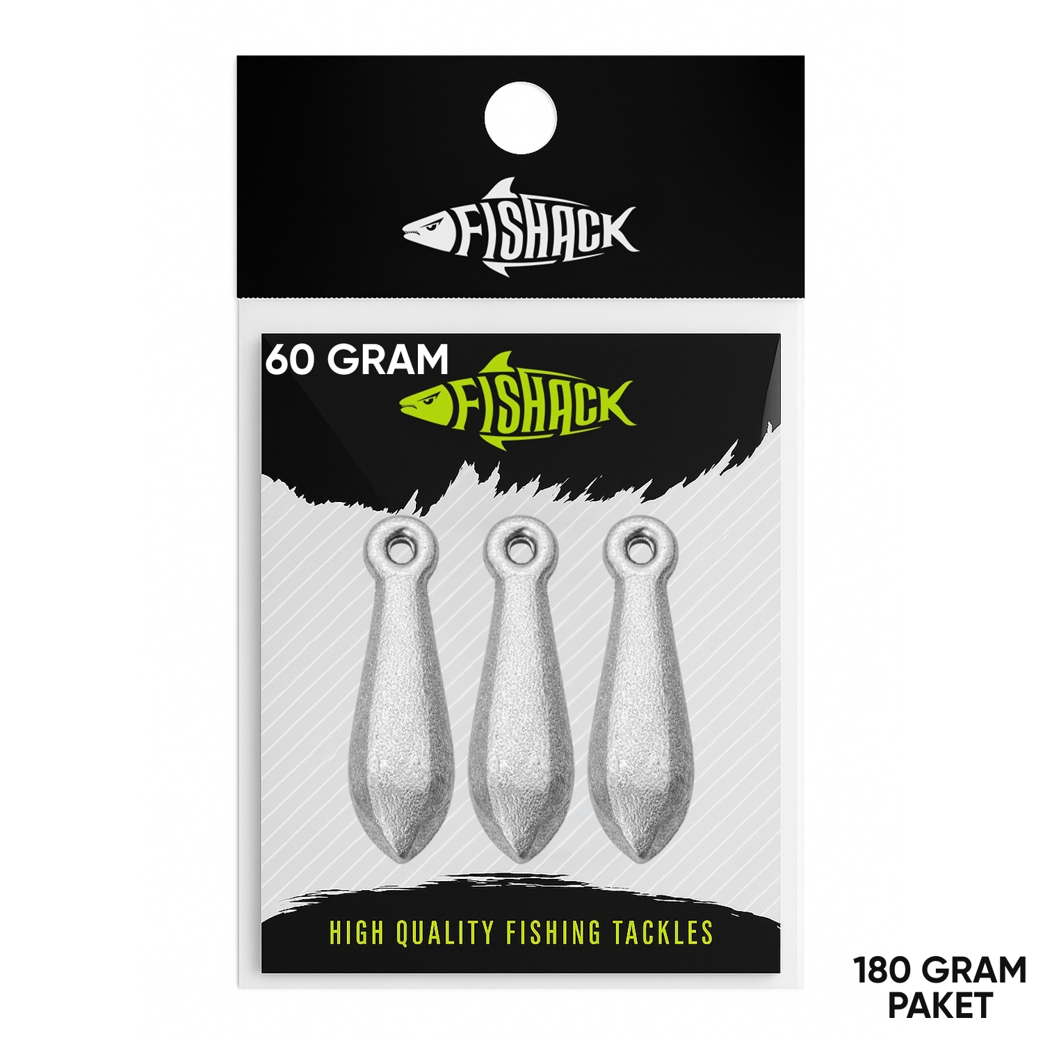 Fishack Armut Kurşun – Dip Olta Kurşunu – 60gr – (180gr Paket)