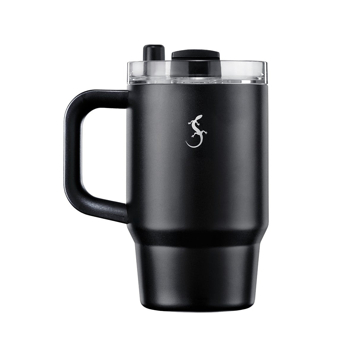 Lurch - “Big Cup” 0.8 L Mat Siyah, Paslanmaz Çelik Termos - Uzatılabilir Pipetli, Çift Cidarlı, Sızdırmaz - 270977