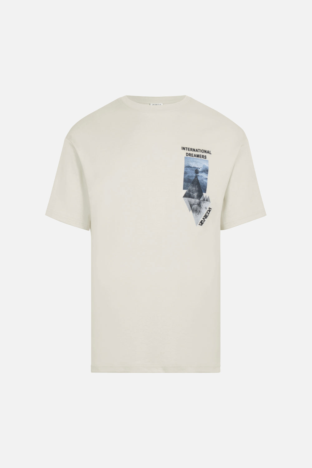 Vaneda OVERSIZED FIT DREAMER ERKEK TSHIRT EKRU