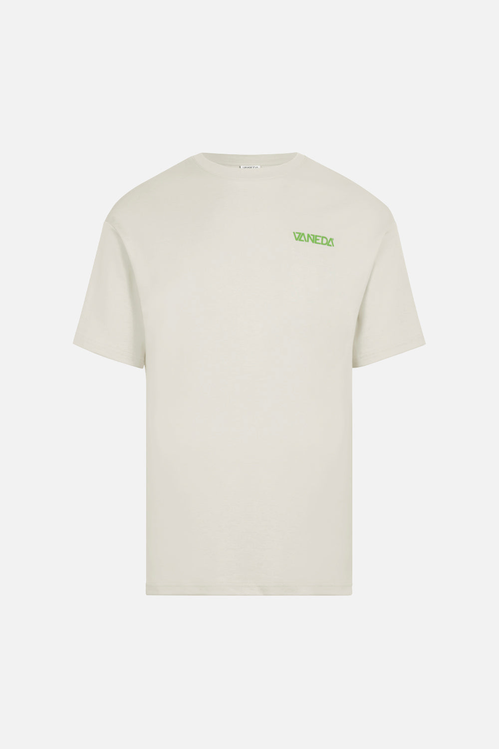 Vaneda OVERSIZED FIT SIRT DESENLİ ERKEK TSHIRT EKRU