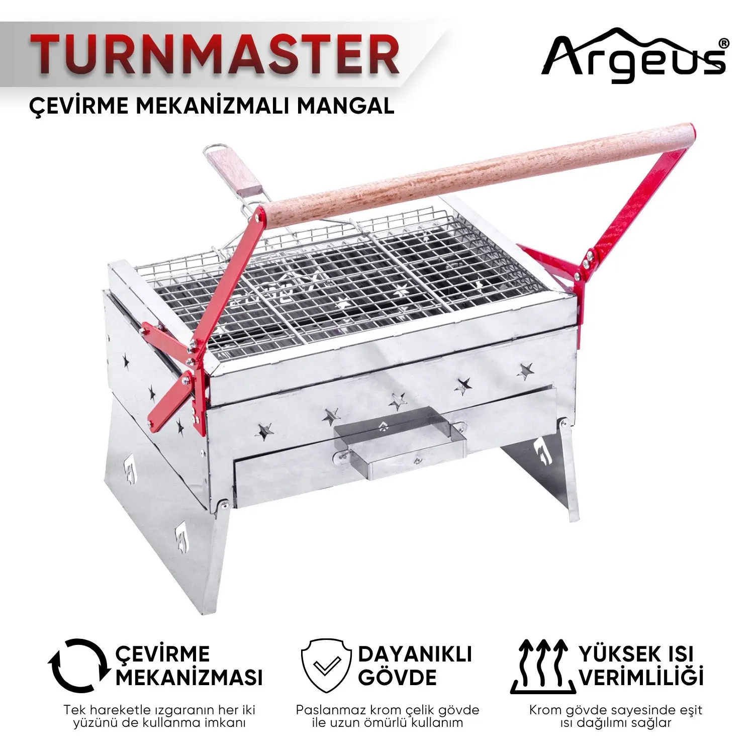 ARGEUS Çevirme Mekanizmalı Krom Mangal – Argeus Turnmaster