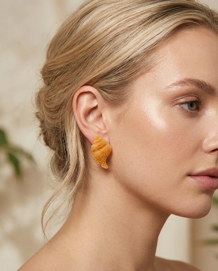 Seashell Gold Earring Model