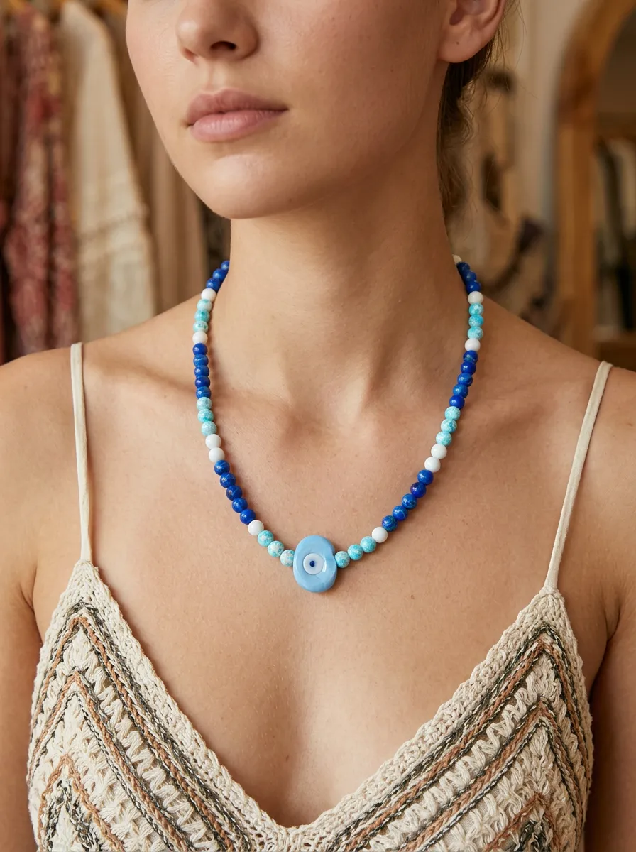 Bohemian Bodrum Glass Necklace