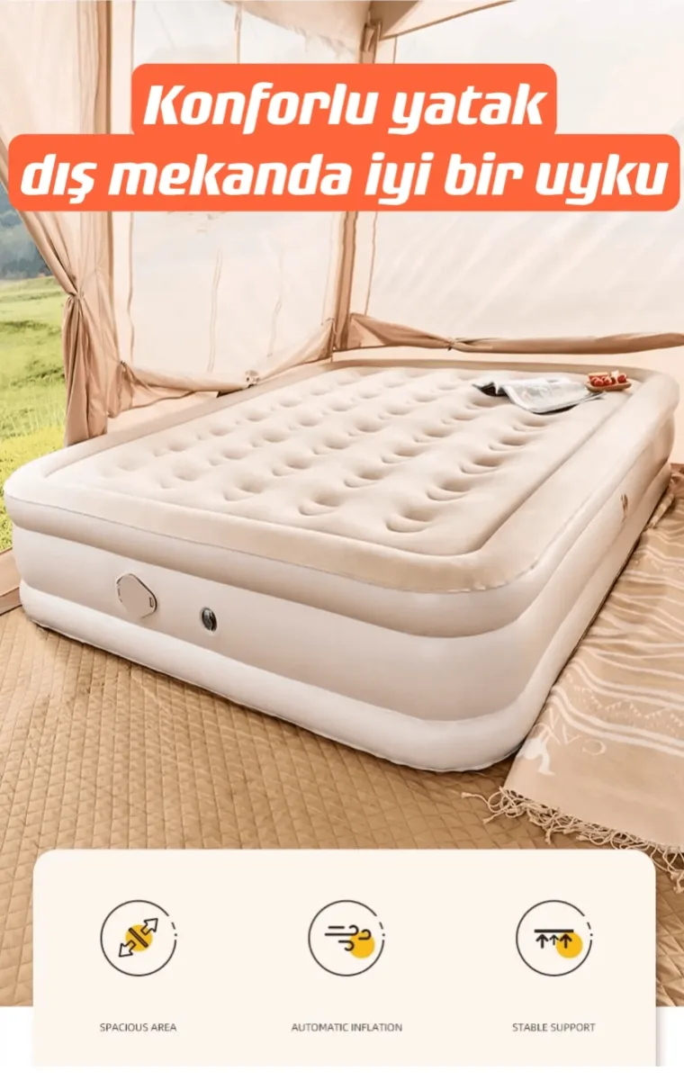 Automatic self-inflating 2-person air mattress